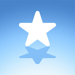 Star icon. Opportunity. Vector icon isolated on blue background.