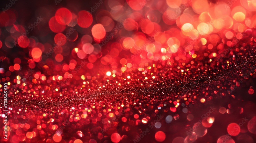 Poster abstract red background with sparkling effect and glitters