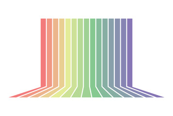 Multicolored 3D effect lines for business presentation background, data visualization