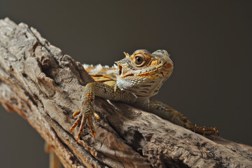 Fototapeta premium green lizard on a branch