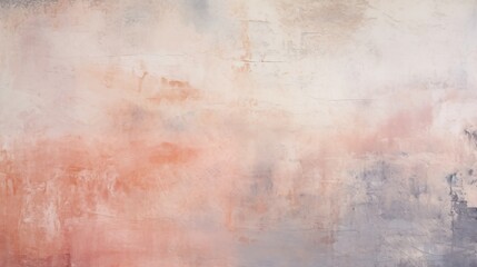 Old peach and pink background with vintage texture and soft light orange center, Pink and peach colored blank concrete wall texture background, generative ai - obrazy, fototapety, plakaty