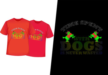 Dog typography, Dog illustration modern t-shirt design