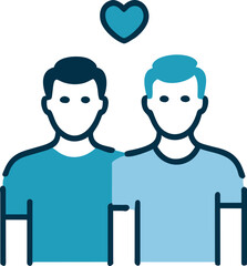 Obraz premium gay couple icon vector illustration