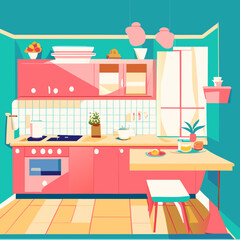 kitchen vector illustration