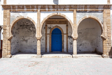 Exterior of the palace of justice (French: Palais de Justice) in Essaouira, Morocco, North Africa