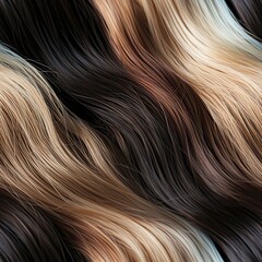Naklejka premium Seamless Smooth woman hair close-up texture background
