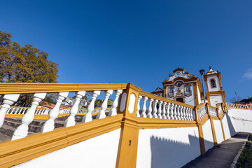 Baroque church of Nossa Senhora das Mercês in Praça das Mercês, in the historic center of São João del Rei