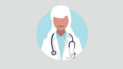 Vektor-Illustration eines Arztes mit einem Stethoskop - Gesundheit Konzept