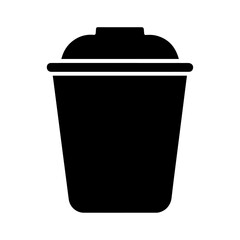 Recycle bin Icon vector silhouette black color