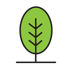 Tree Line Icon Vector