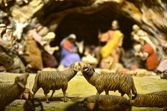 Christkindl Steyr Austria - 12 27 2023 - P&ouml;ttmesser nativity scene in the Christkindl rectory - With 58 square meters and over 700 beautifully carved and dressed figures by the South Tyrolean Ferdinan