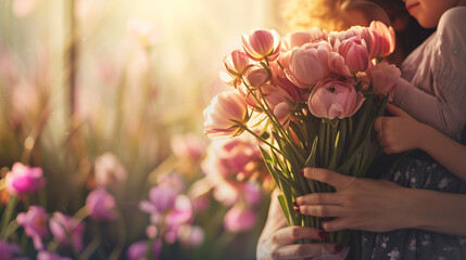 multiple flowers on isolated one color background