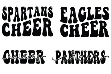 Spartans Cheer, Eagles Cheer, Raiders Cheer, Panthers Cheer kids SVG bundle T-shirt