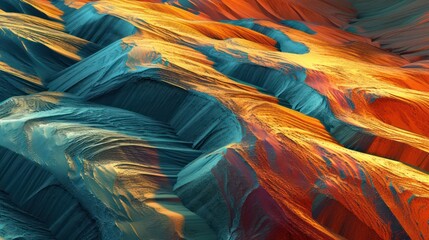 A beautiful surreal concept: an abstract, colorful fantasy desert background with a vibrant moiré pattern.
 - obrazy, fototapety, plakaty
