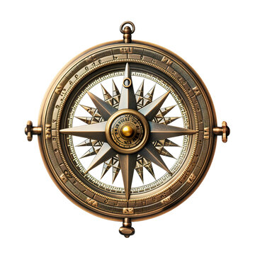 antique brass compass