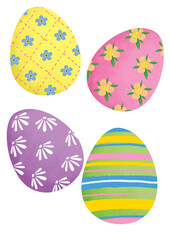 set of painted easter eggs