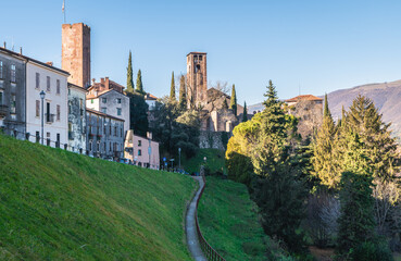 Fototapeta premium Bassano del Grappa village, cityscape, northern Italy,Vicenza province,Italy