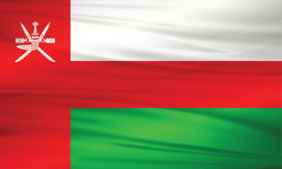Illustration of Oman Flag and Editable Vector of Oman Country Flag