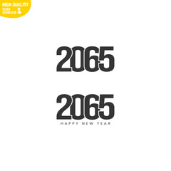 Creative Happy New Year 2065 Logo Design