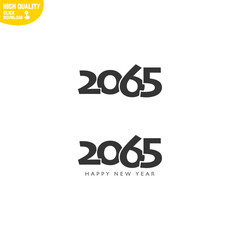 Creative Happy New Year 2065 Logo Design