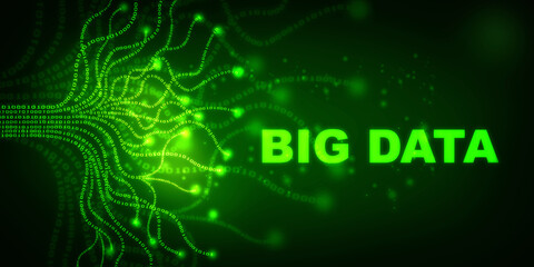2d illustration abstract Big data 