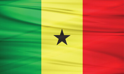 Illustration of Senegal Flag and Editable vector Senegal Country Flag