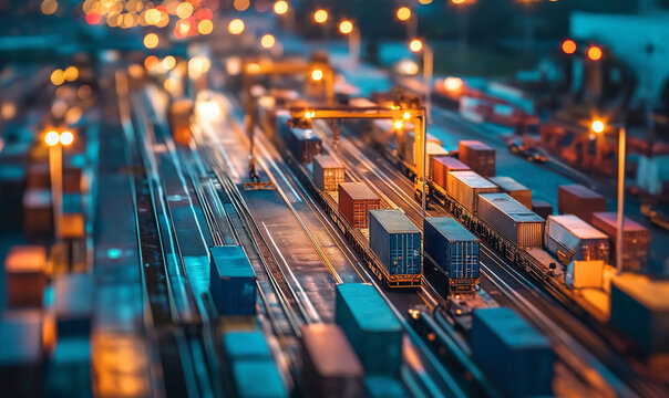 Global logistics network, logistic application service idea concept