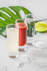 Shots of Bandera Cocktail