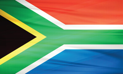 Illustration of South Africa Flag and Editable vector South Africa Country Flag