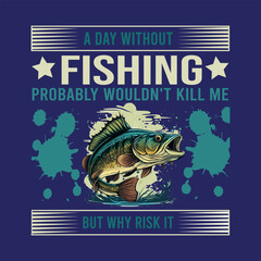 Creative eye catching vintage fishing t shirt dersign