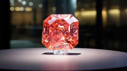 A stunning Poudretteite gemstone in a high-resolution 8K image, showcasing its vibrant...