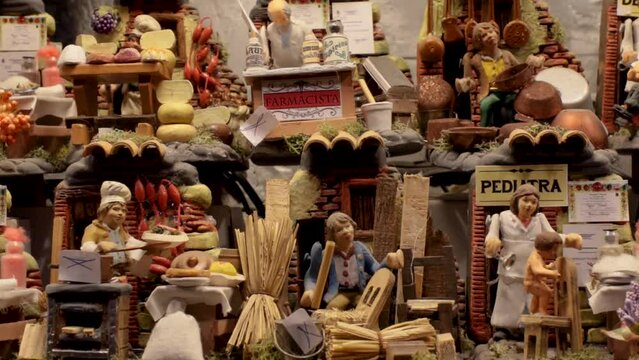 Figurines depicting various professions and jobs of modern society, to creatively integrate the classic tradition of the Christian nativity scene