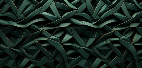 A close-up view of a 3D wall texture with an interlaced vine pattern in forest green