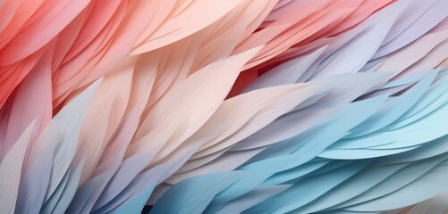 A soft feather pattern 3D wall texture in pastel colors