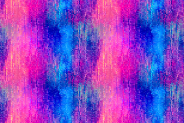 Glitch art seamless pattern, pink and blue abstract pixels, retro digital noise background, tiling texture - obrazy, fototapety, plakaty