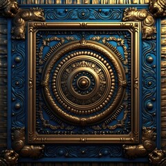 Obraz premium Ancient Door Window Design in Indian Arabian Style Created with Generative AI Technology