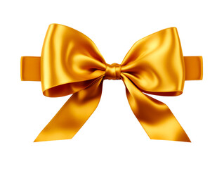 Elegant golden bow, high detail, isolated on transparent PNG background. Perfect for invitations, decor, and design accents.