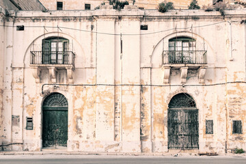 Building facade in Malta 
