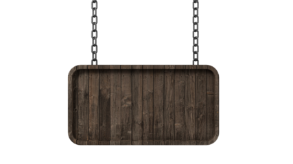 PLACA DE MADEIRA COM CORRENTE 3D