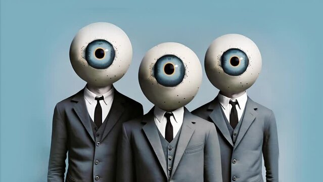 three one-eyed businessmen