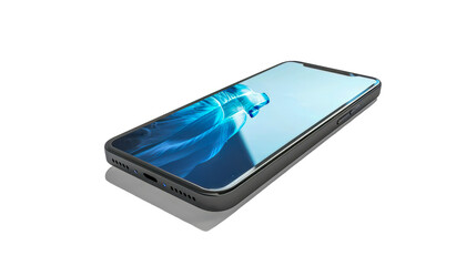 Realistic smartphone with a transparent background, ideal for digital mockups and tech presentations. (PNG)