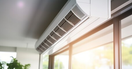 The Efficient and Space-Saving Air Conditioner Hanging from the Ceiling. Generative AI