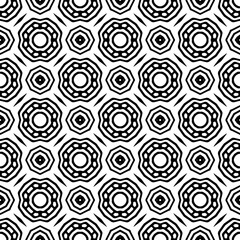 Abstract Shapes.Vector seamless black and white pattern.Design element for prints, decoration, cover, textile, digital wallpaper, web background, wrapping paper, clothing, fabric, packaging, cards.
