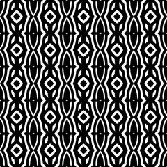 Abstract Shapes.Vector seamless black and white pattern.Design element for prints, decoration, cover, textile, digital wallpaper, web background, wrapping paper, clothing, fabric, packaging, cards.