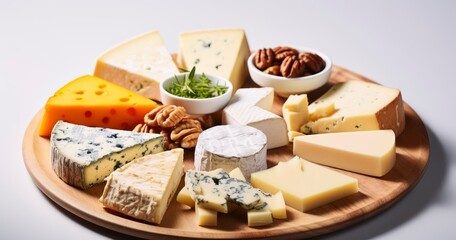 A Cheese Platter Bursting with an Assortment of Handpicked Varieties. Generative AI