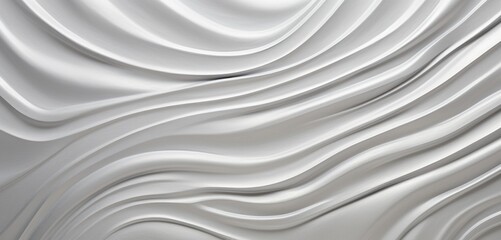 A 3D wall texture with a sleek silver metallic finish and a subtle wave pattern
