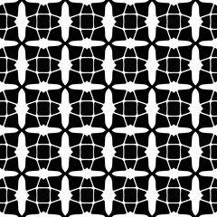 Abstract Shapes.Vector seamless black and white pattern.Design element for prints, decoration, cover, textile, digital wallpaper, web background, wrapping paper, clothing, fabric, packaging, cards.