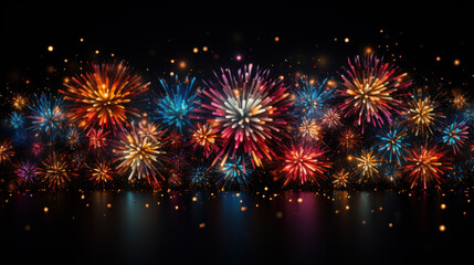 Colorful fireworks background