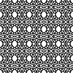 Abstract Shapes.Vector seamless black and white pattern.Design element for prints, decoration, cover, textile, digital wallpaper, web background, wrapping paper, clothing, fabric, packaging, cards.