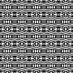 Abstract Shapes.Vector seamless black and white pattern.Design element for prints, decoration, cover, textile, digital wallpaper, web background, wrapping paper, clothing, fabric, packaging, cards.